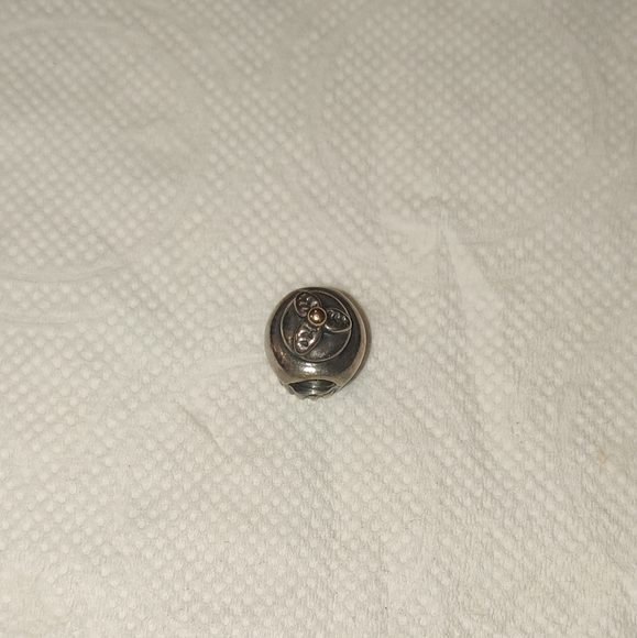 Pandora Jewelry - Pandora Silver and Gold Accent Flower Charm